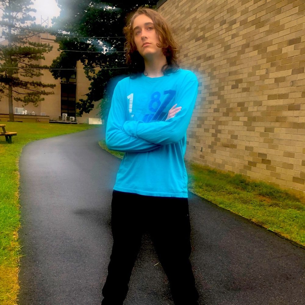 Aeropostale Light blue Medium long sleeve T shirt